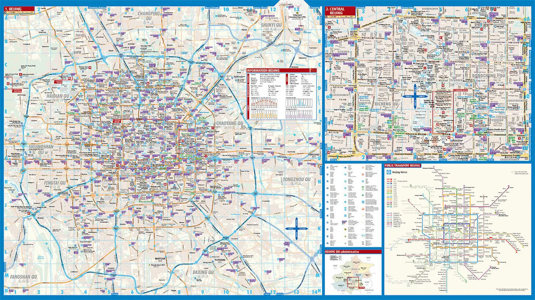 Bild: 9783866093430 | Borch Map Peking / Beijing | (Land-)Karte | Mehrfarbendruck. Gefalzt