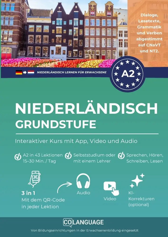 Cover: 9791388253430 | Niederländisch A2 lernen grundstufe: interaktiver Kurs mit App,...