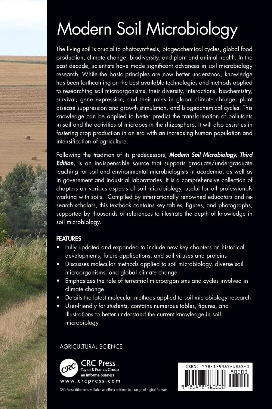 Rückseite: 9781498763530 | Modern Soil Microbiology, Third Edition | Jan Dirk Van Elsas (u. a.)