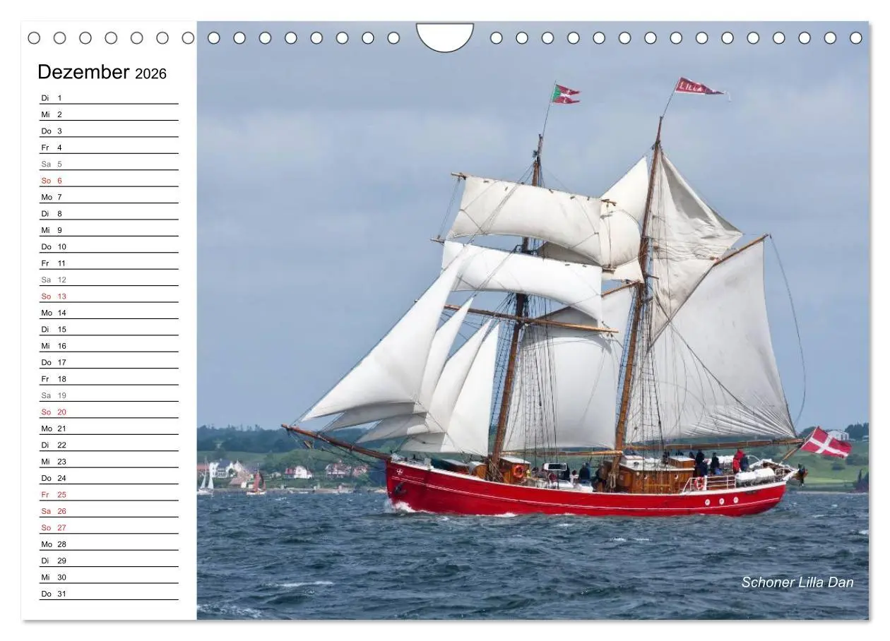 Bild: 9783457973530 | Traditionsschiffe auf der Ostsee (Wandkalender 2026 DIN A4 quer),...