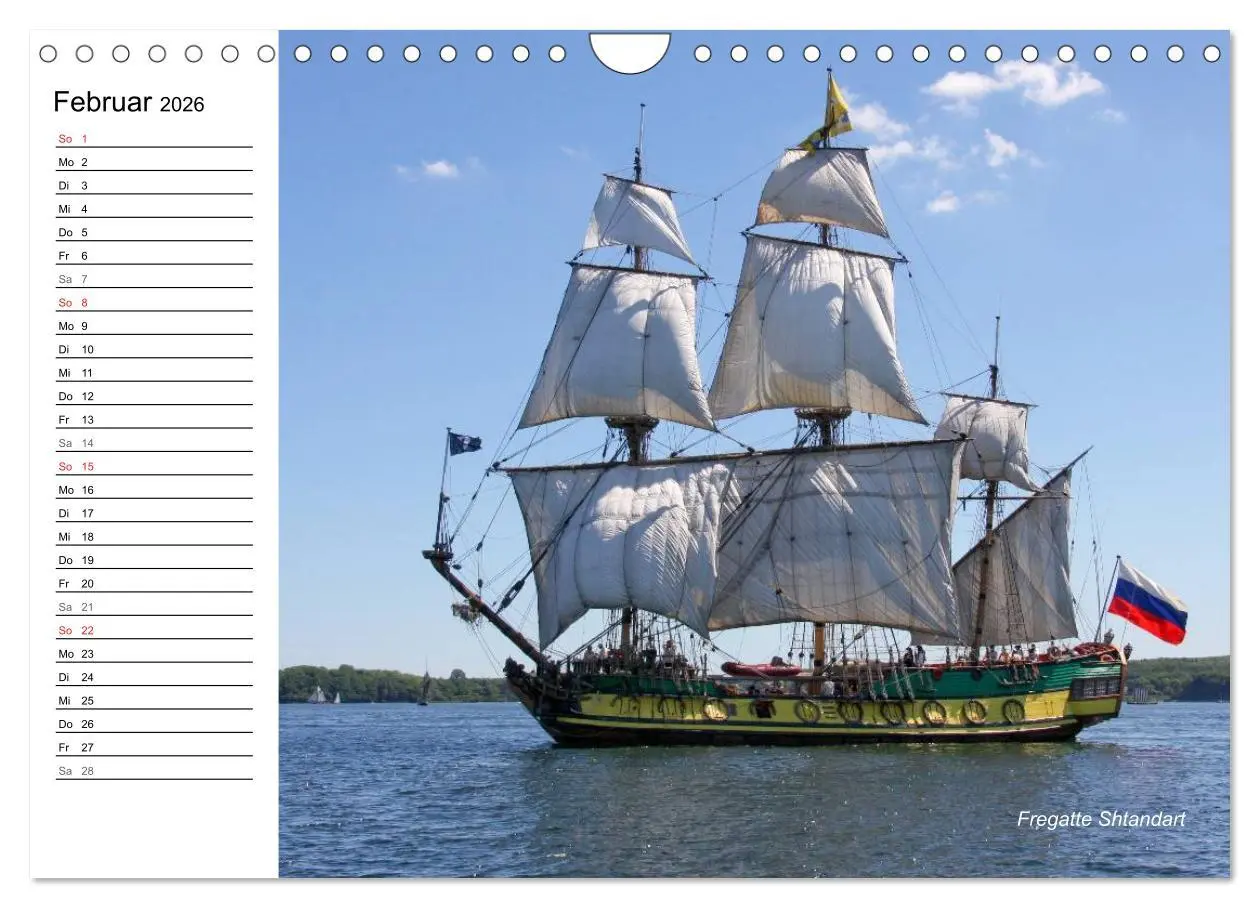 Bild: 9783457973530 | Traditionsschiffe auf der Ostsee (Wandkalender 2026 DIN A4 quer),...