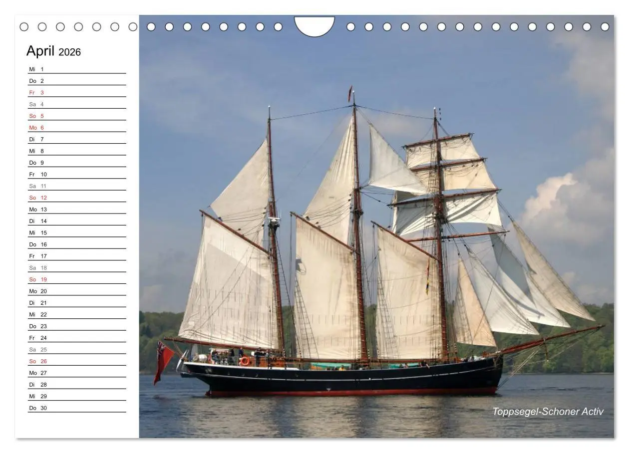 Bild: 9783457973530 | Traditionsschiffe auf der Ostsee (Wandkalender 2026 DIN A4 quer),...