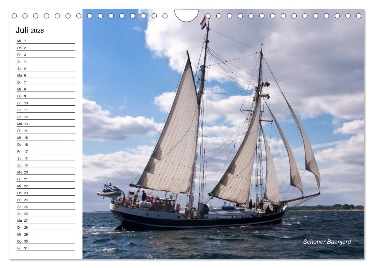 Bild: 9783457973530 | Traditionsschiffe auf der Ostsee (Wandkalender 2026 DIN A4 quer),...