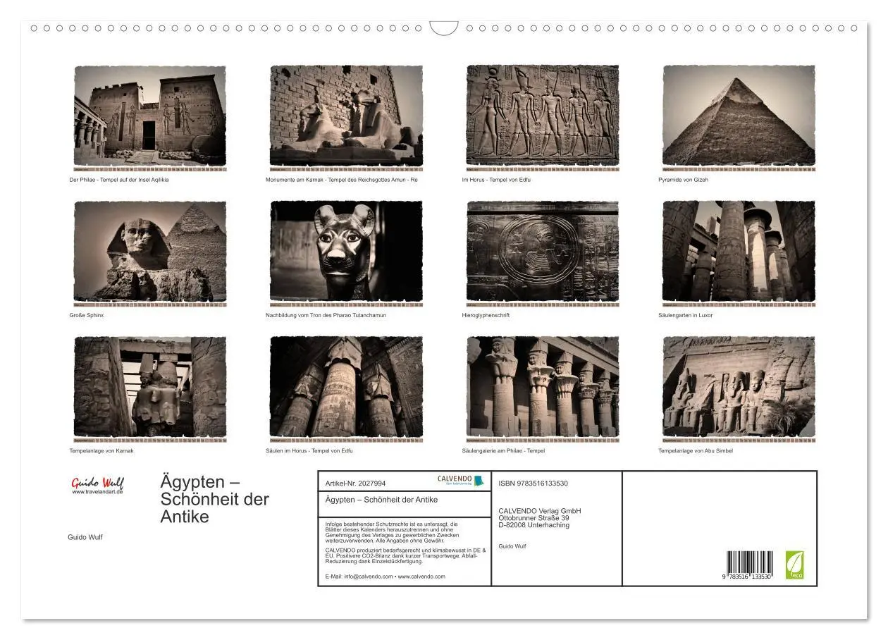 Bild: 9783516133530 | Ägypten - Schönheit der Antike (Wandkalender 2026 DIN A2 quer),...