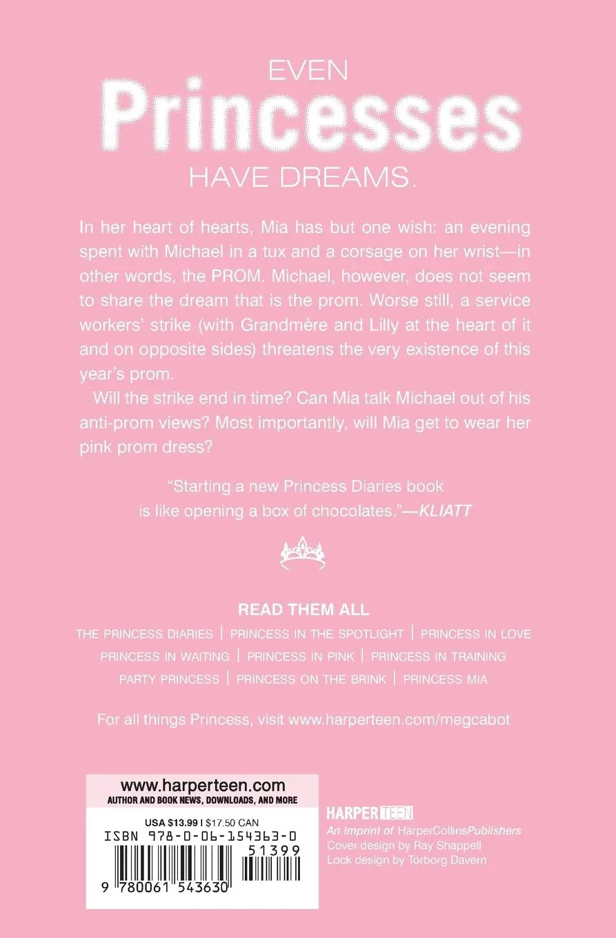 Rückseite: 9780061543630 | The Princess Diaries, Volume V | Princess in Pink | Meg Cabot | Buch