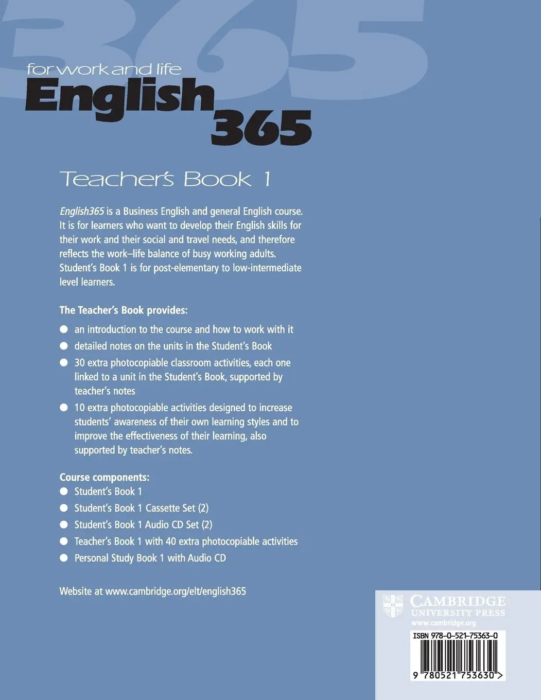 Rückseite: 9780521753630 | English365 1 | Bob Dignen (u. a.) | Taschenbuch | Englisch | 2004
