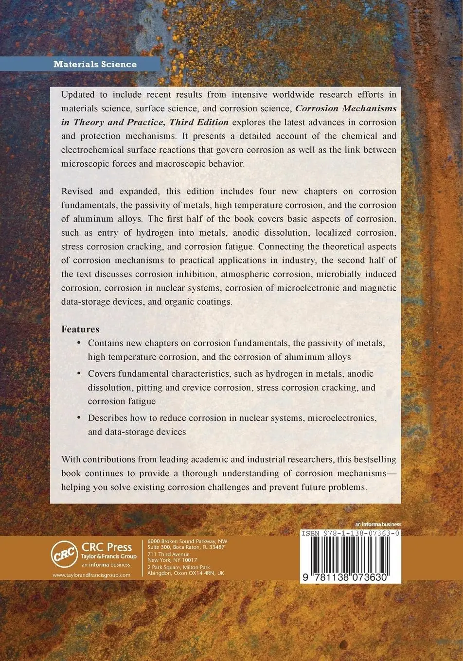 Rückseite: 9781138073630 | Corrosion Mechanisms in Theory and Practice | Philippe Marcus | Buch