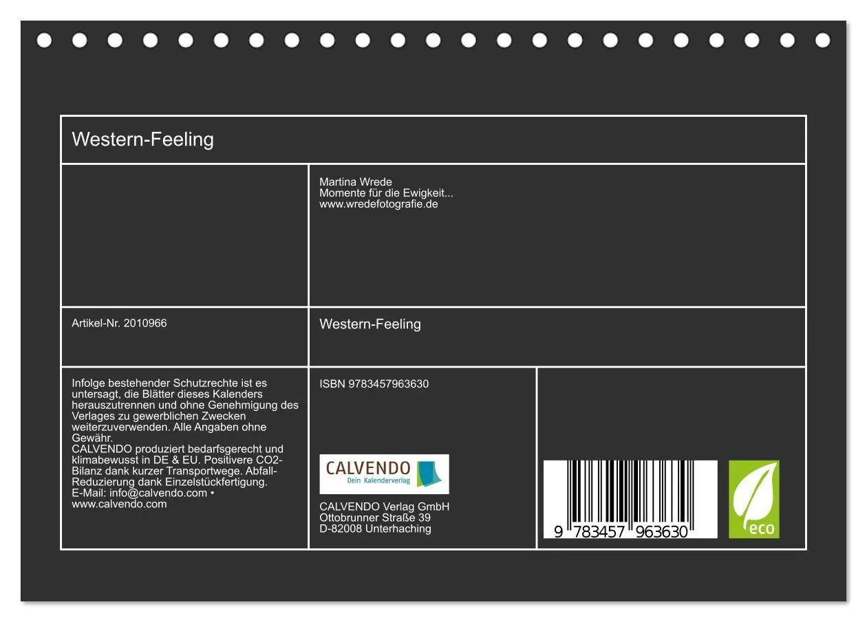 Bild: 9783457963630 | Western-Feeling (Tischkalender 2026 DIN A5 quer), CALVENDO...