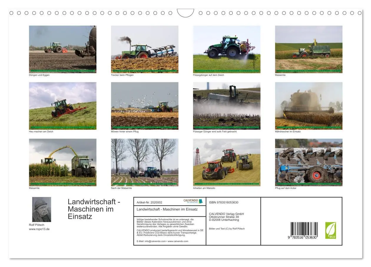 Bild: 9783516053630 | Landwirtschaft - Maschinen im Einsatz (Wandkalender 2026 DIN A3...