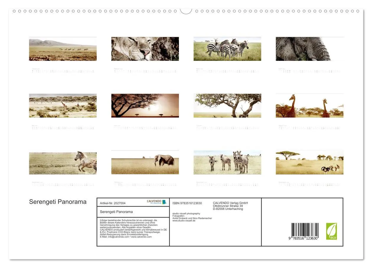 Bild: 9783516123630 | Serengeti Panorama (hochwertiger Premium Wandkalender 2026 DIN A2...