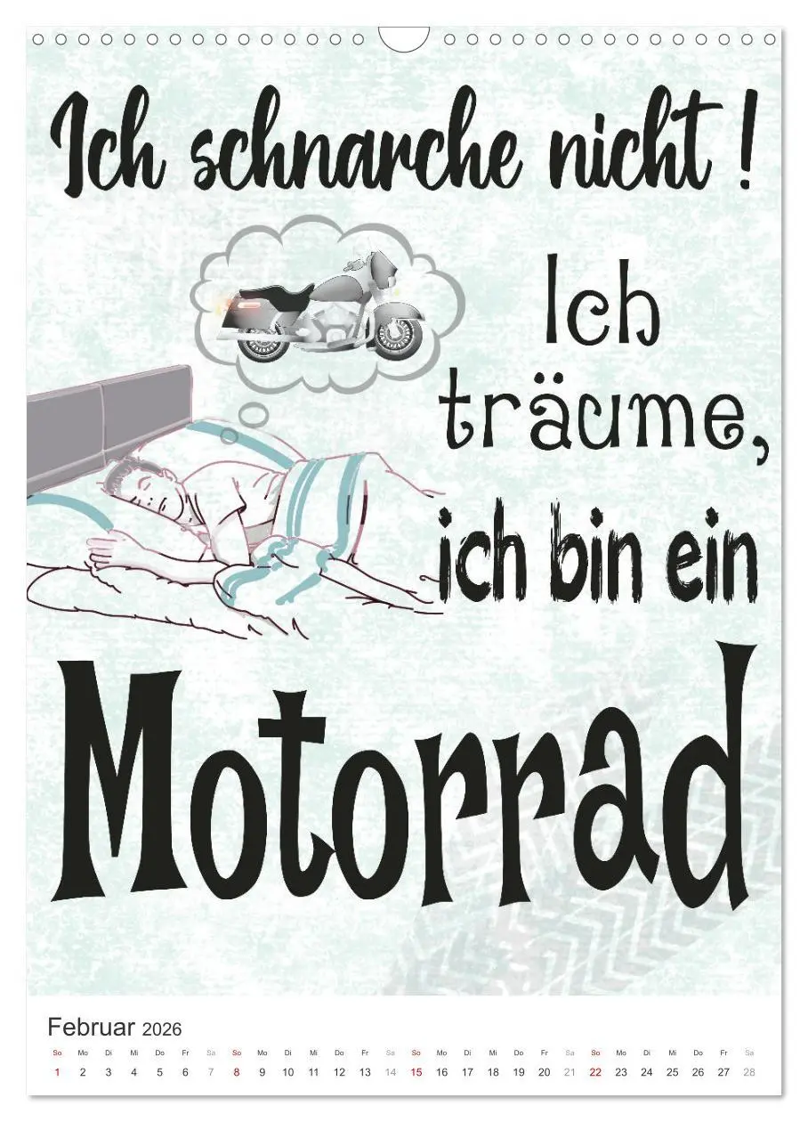 Bild: 9783516363630 | Coole Biker-Sprüche (Wandkalender 2026 DIN A3 hoch), CALVENDO...