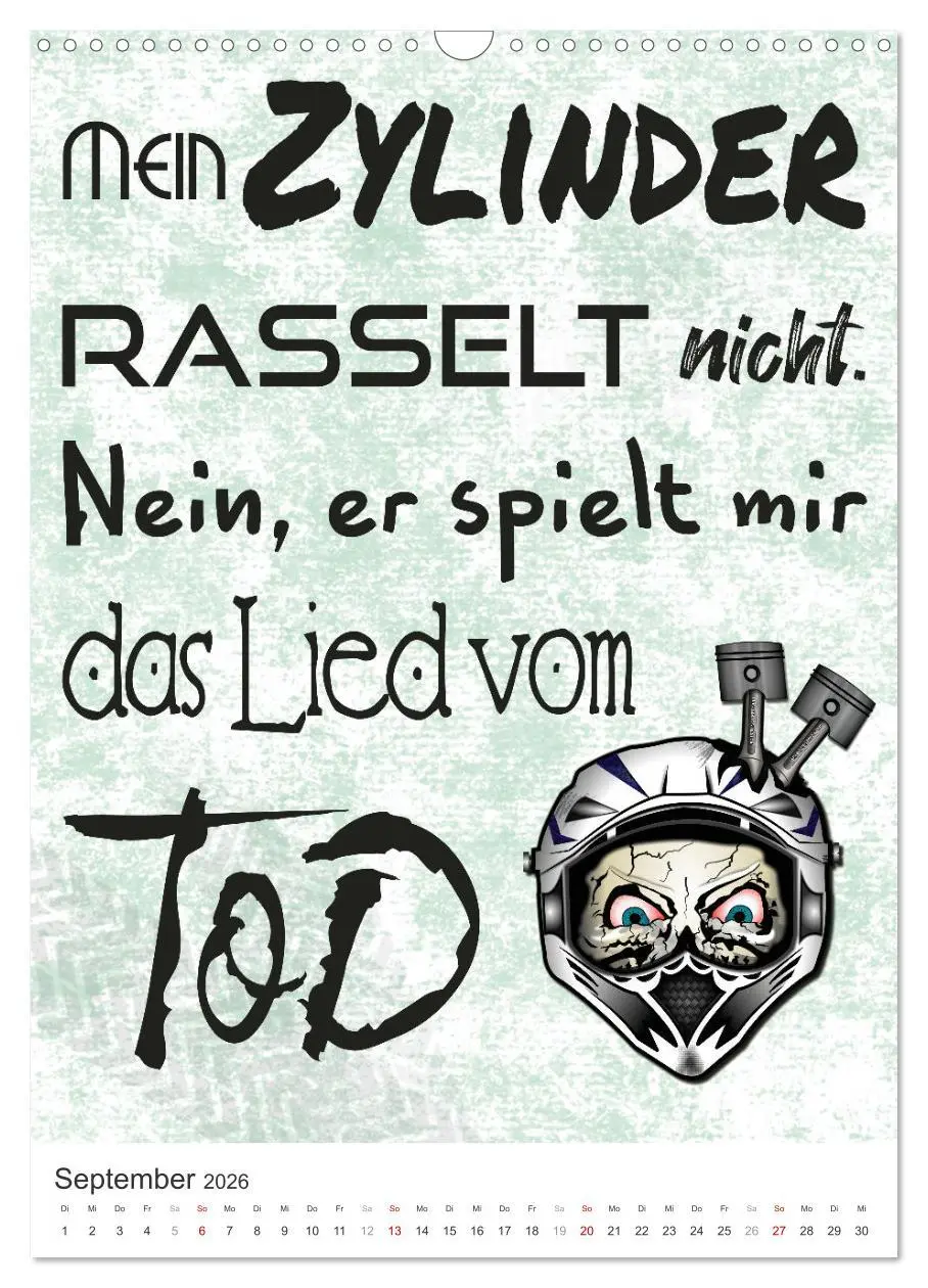 Bild: 9783516363630 | Coole Biker-Sprüche (Wandkalender 2026 DIN A3 hoch), CALVENDO...