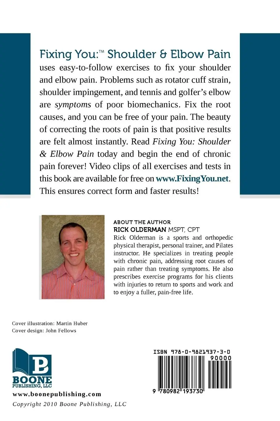 Rückseite: 9780982193730 | Fixing You | Shoulder &amp; Elbow Pain | Rick Olderman | Taschenbuch