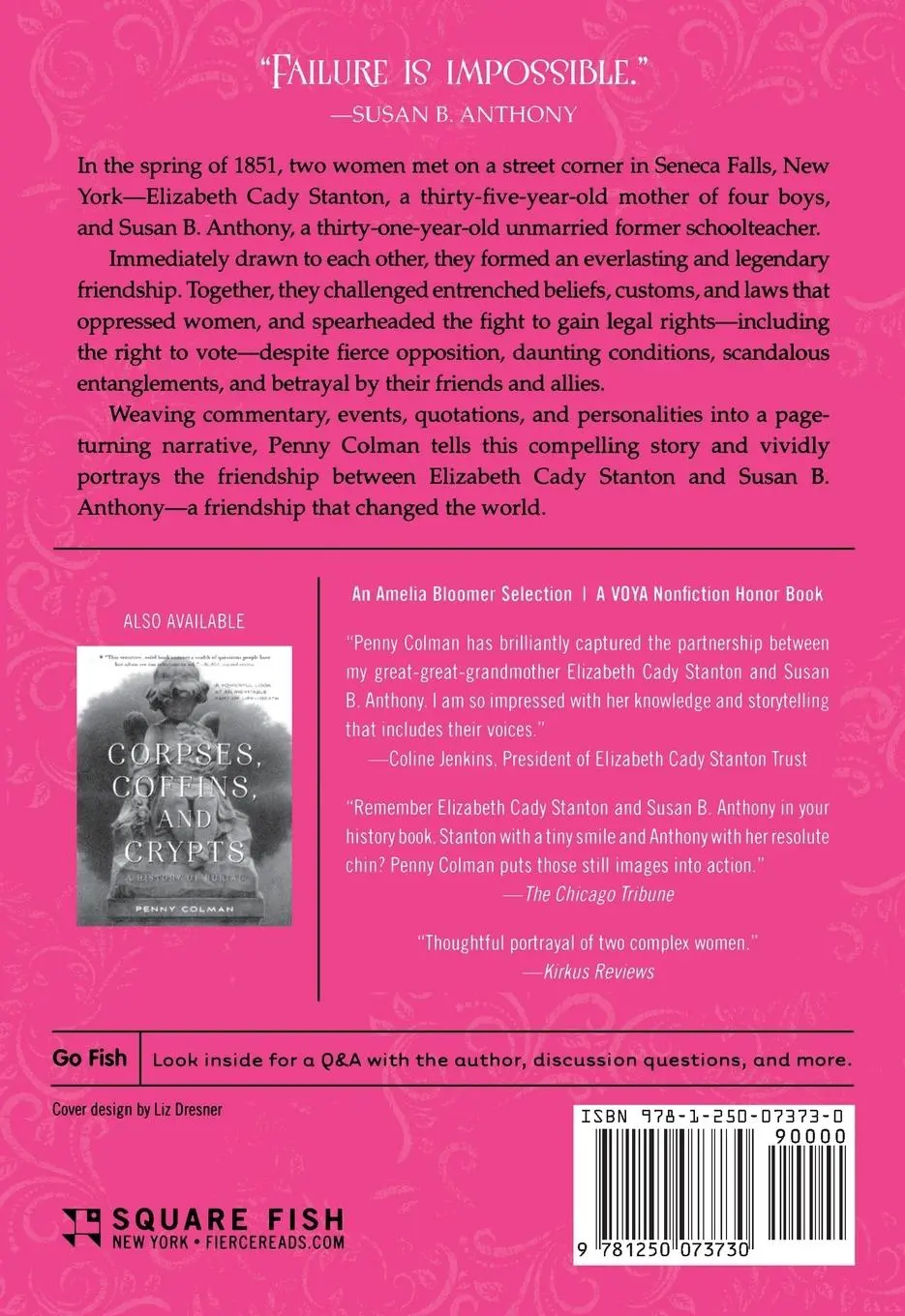 Rückseite: 9781250073730 | Elizabeth Cady Stanton and Susan B. Anthony | Penny Colman | Buch