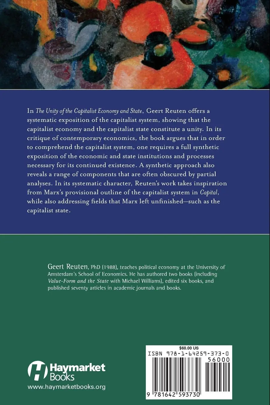 Rückseite: 9781642593730 | The unity of the capitalist economy and state | Geert Reuten | Buch