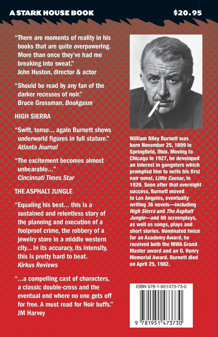 Rückseite: 9781951473730 | High Sierra / The Asphalt Jungle | W. R. Burnett | Taschenbuch | 2022