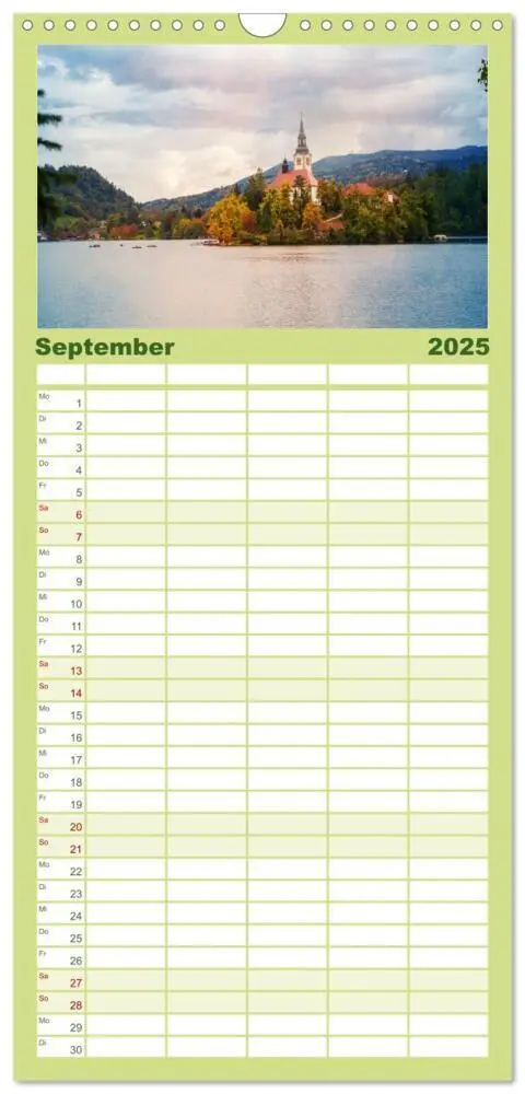 Bild: 9783457193730 | Familienplaner 2025 - Slowenische Landschaften mit 5 Spalten...