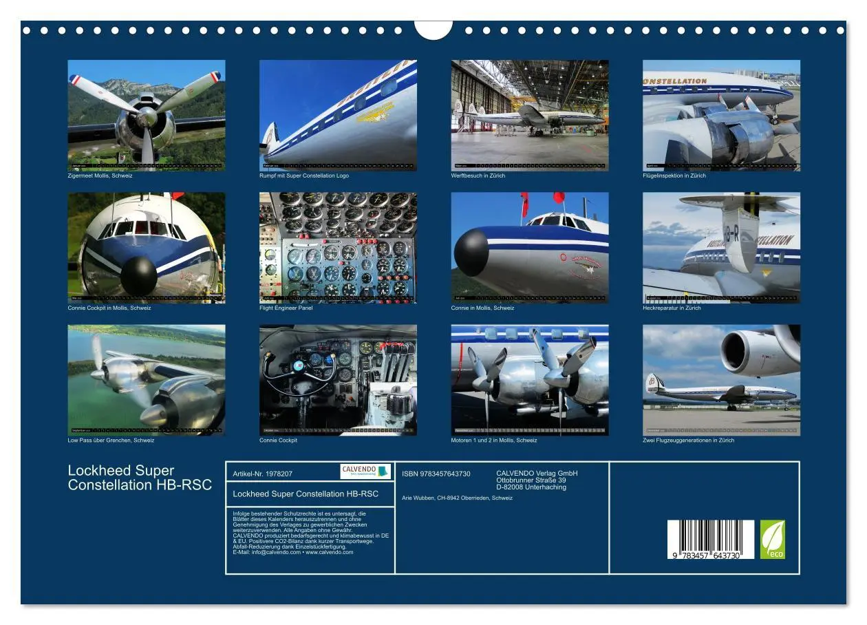 Bild: 9783457643730 | Lockheed Super Constellation HB-RSC (Wandkalender 2026 DIN A3...