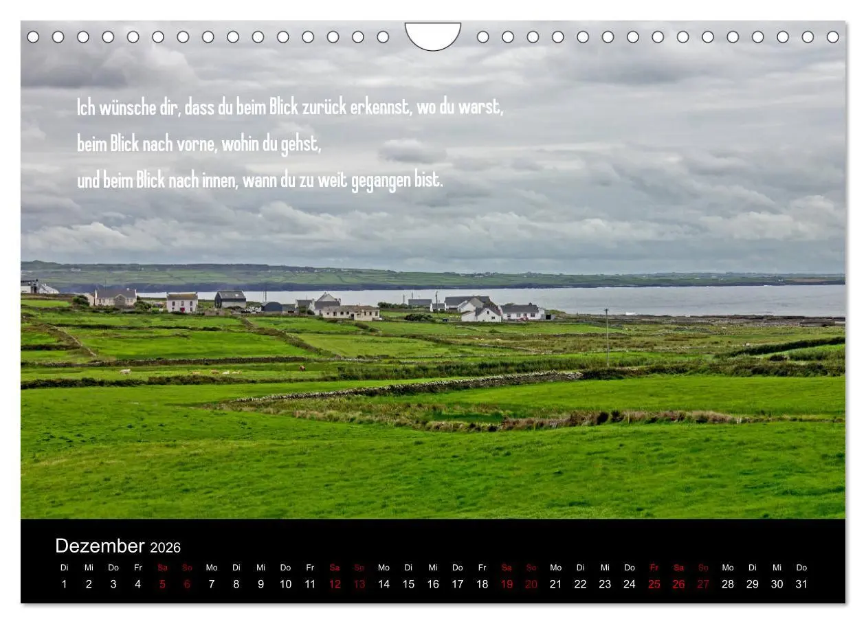 Bild: 9783457883730 | Irland - Irische Segenswünsche (Wandkalender 2026 DIN A4 quer),...