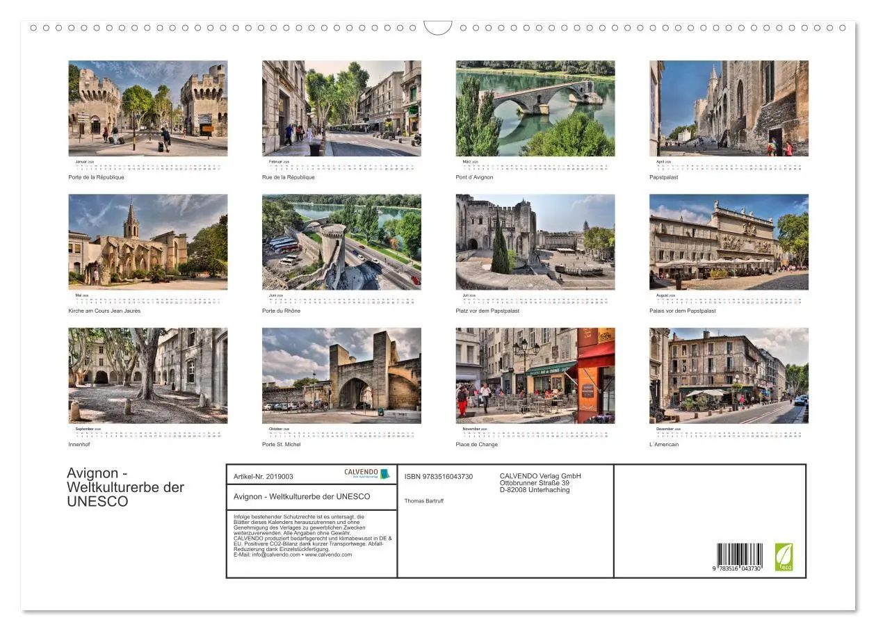 Bild: 9783516043730 | Avignon - Weltkulturerbe der UNESCO (Wandkalender 2026 DIN A2...