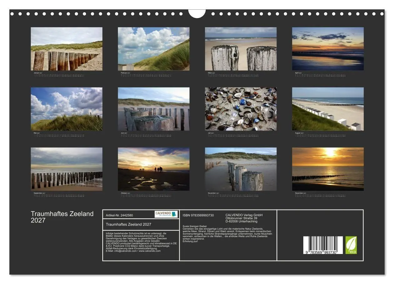 Bild: 9783569993730 | Traumhaftes Zeeland 2027 (Wandkalender 2027 DIN A3 quer), CALVENDO...