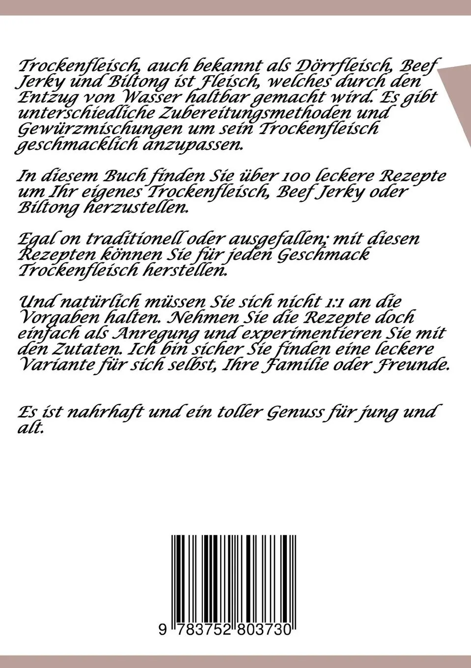 Rückseite: 9783752803730 | Trockenfleisch, Beef Jerky &amp; Biltong einfach selber machen: über...