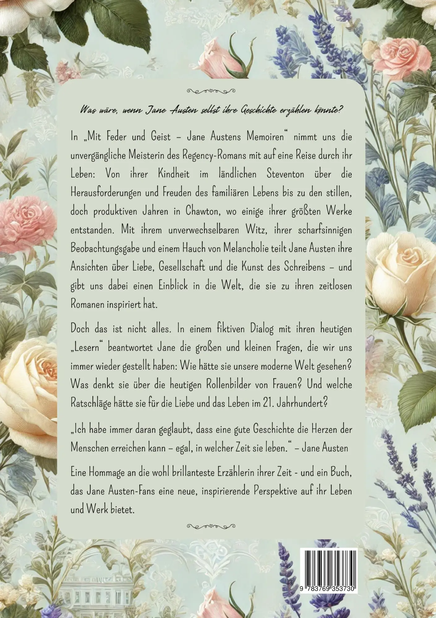 Rückseite: 9783769353730 | Mit Feder und Geist | Jane Austens Memoiren | Tina Müller | Buch