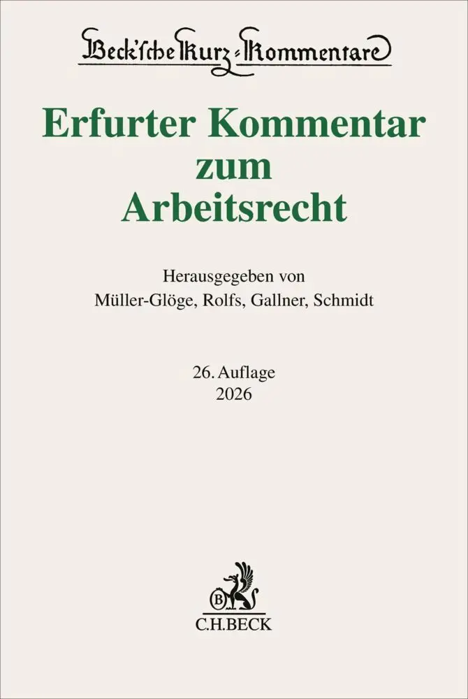 Erfurter Kommentar zum Arbeitsrecht - Neuware