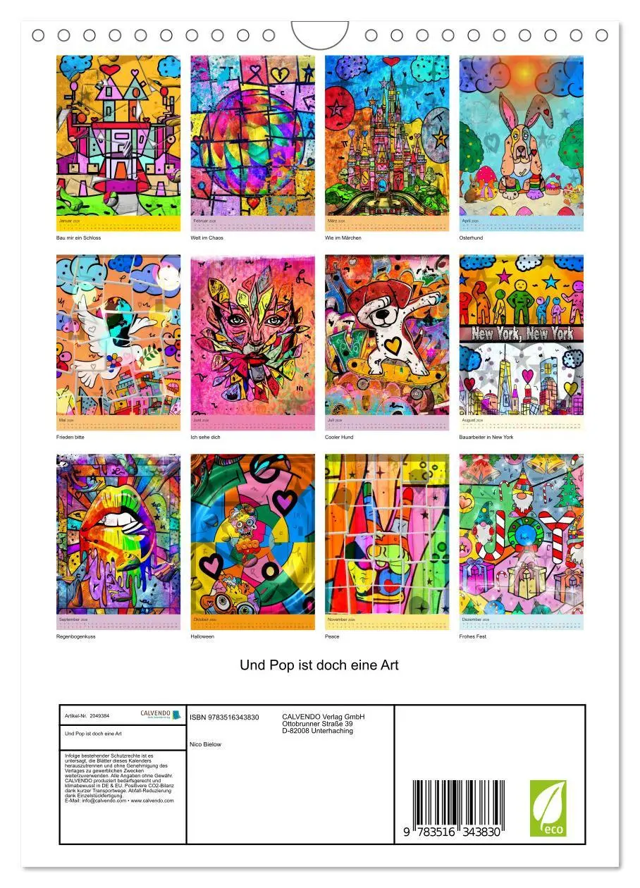 Bild: 9783516343830 | Und Pop ist doch eine Art (Wandkalender 2026 DIN A4 hoch), CALVENDO...