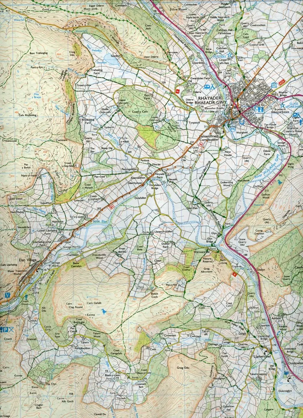 Bild: 9780319243930 | Llandrindod Wells and Elan Valley, Rhayader | Ordnance Survey | 2015