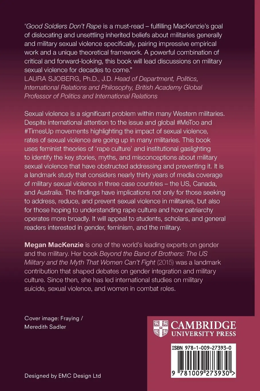 Rückseite: 9781009273930 | Good Soldiers Don't Rape | Megan Mackenzie | Taschenbuch | Englisch