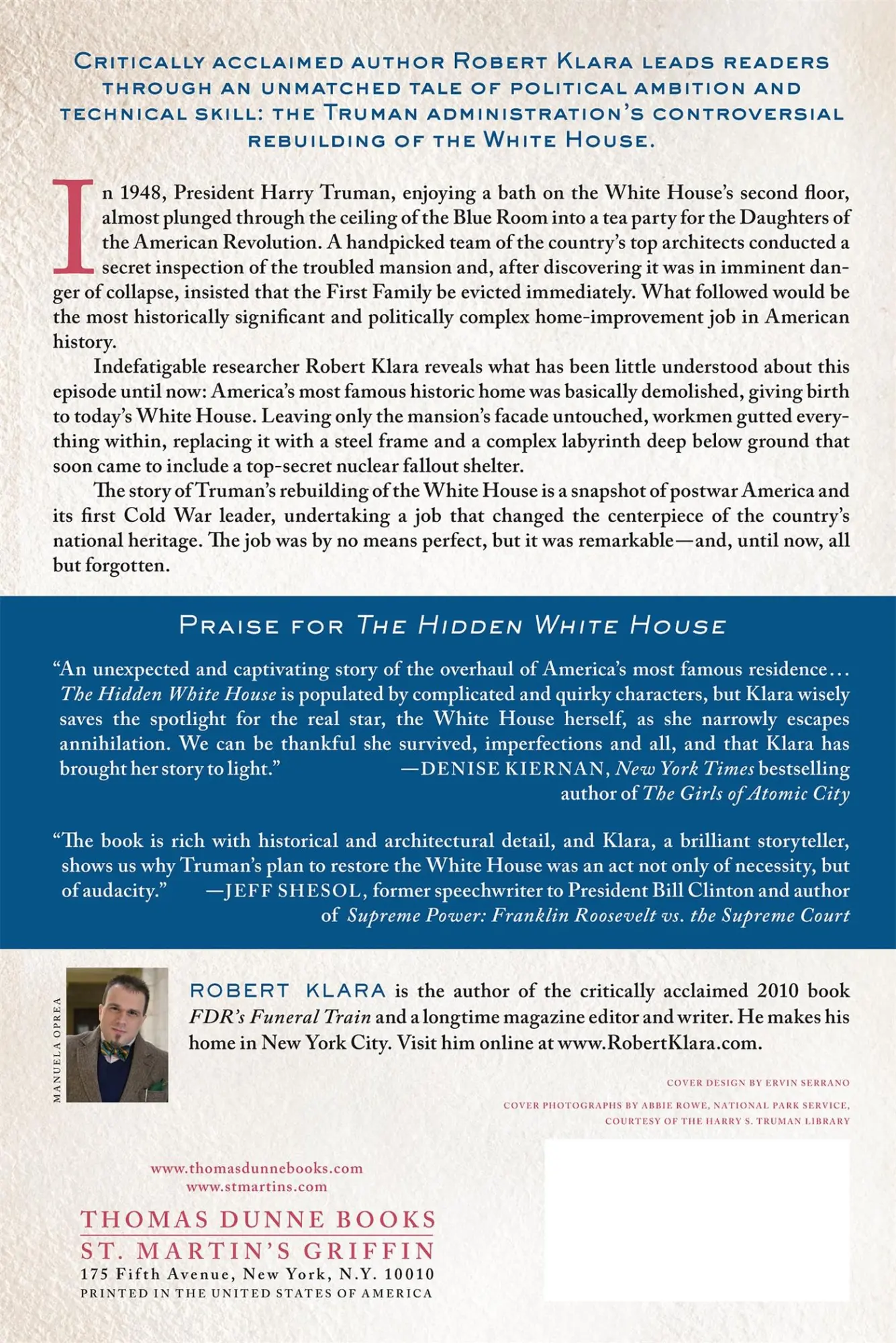 Rückseite: 9781250053930 | Hidden White House | Robert Klara | Taschenbuch | Englisch | 2014