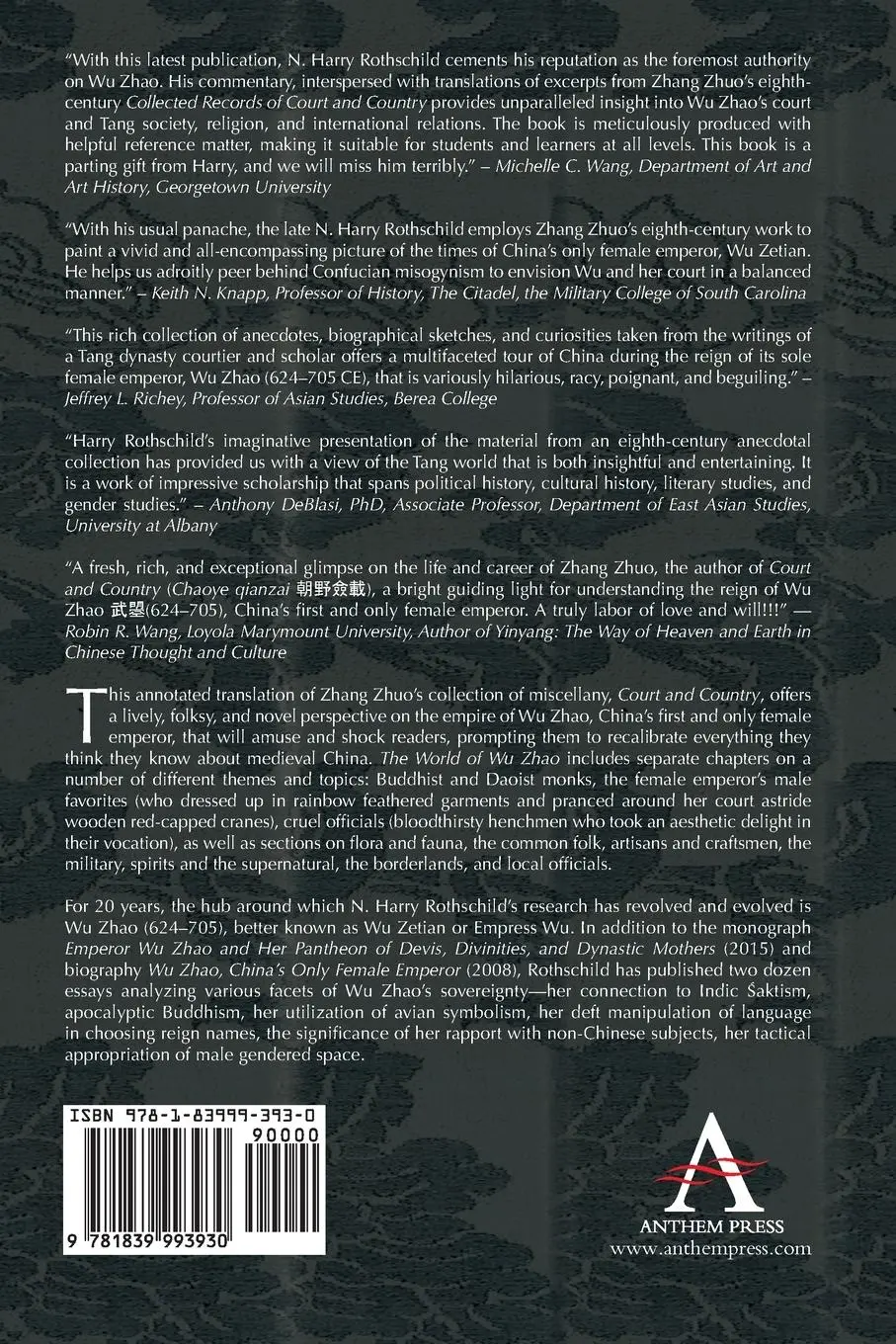 Rückseite: 9781839993930 | The World of Wu Zhao | N. Harry Rothschild | Taschenbuch | Englisch