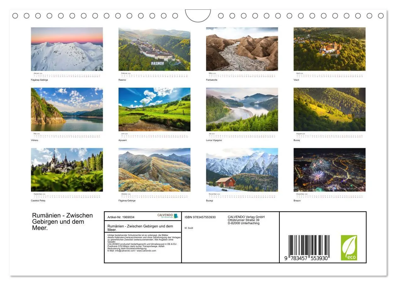Bild: 9783457553930 | Rumänien - Zwischen Gebirgen und dem Meer. (Wandkalender 2026 DIN...