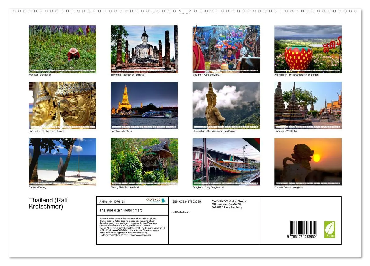 Bild: 9783457623930 | Thailand (Ralf Kretschmer) (Wandkalender 2026 DIN A2 quer),...