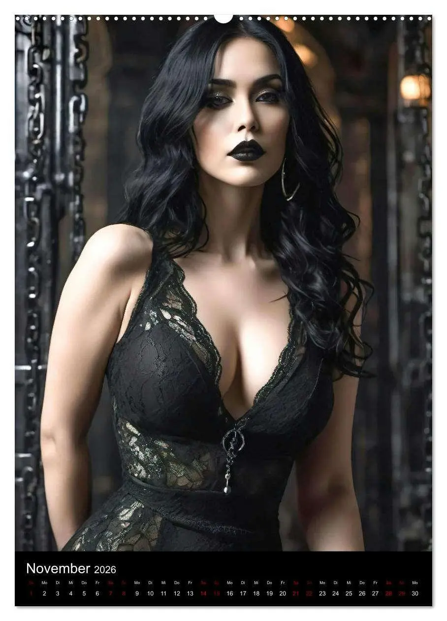 Bild: 9783516263930 | Wunderschöne Gothic Divas (Wandkalender 2026 DIN A2 hoch), CALVENDO...