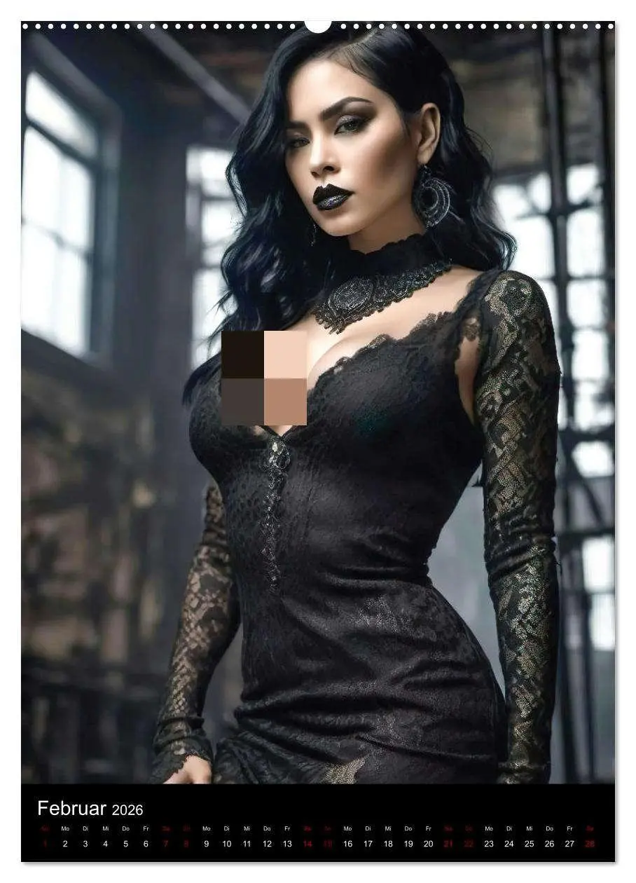 Bild: 9783516263930 | Wunderschöne Gothic Divas (Wandkalender 2026 DIN A2 hoch), CALVENDO...