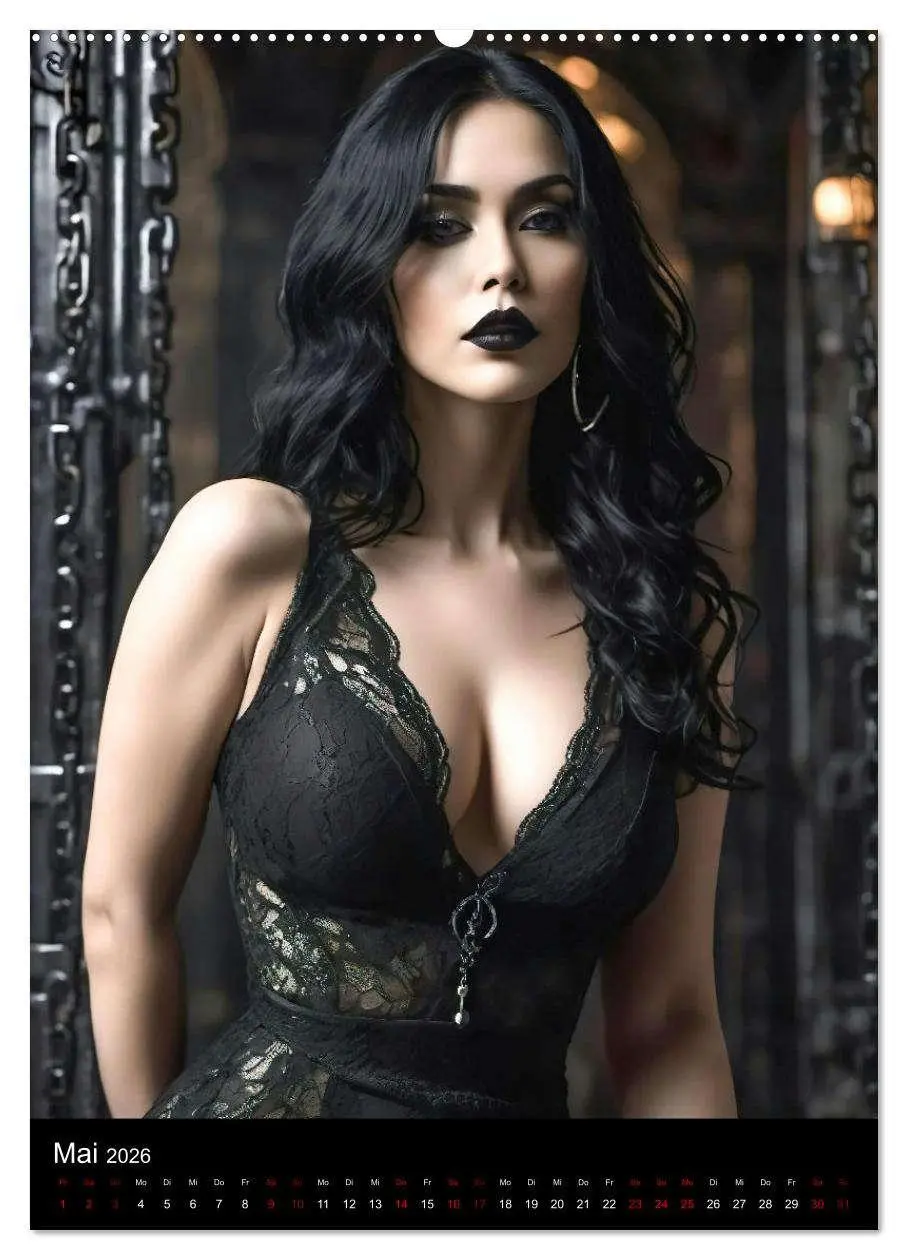 Bild: 9783516263930 | Wunderschöne Gothic Divas (Wandkalender 2026 DIN A2 hoch), CALVENDO...