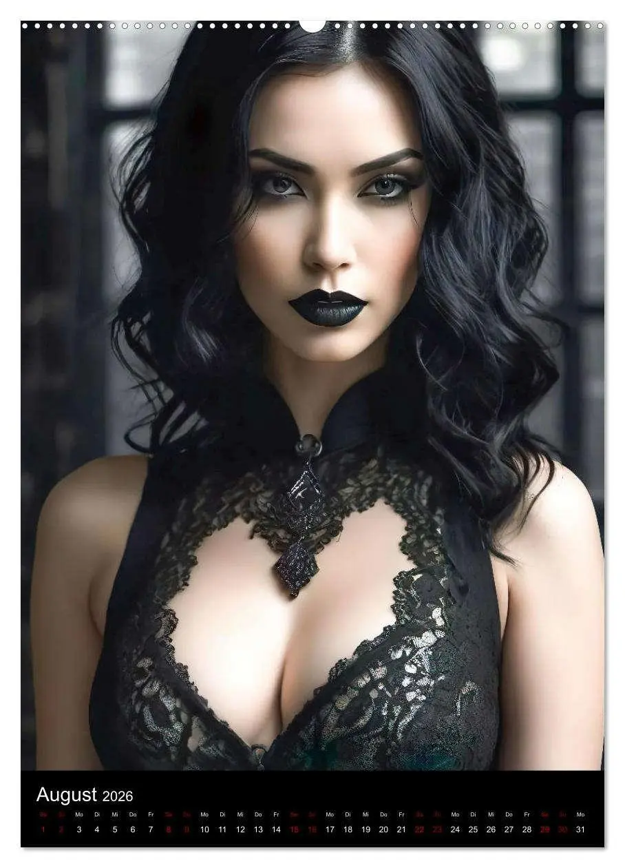 Bild: 9783516263930 | Wunderschöne Gothic Divas (Wandkalender 2026 DIN A2 hoch), CALVENDO...
