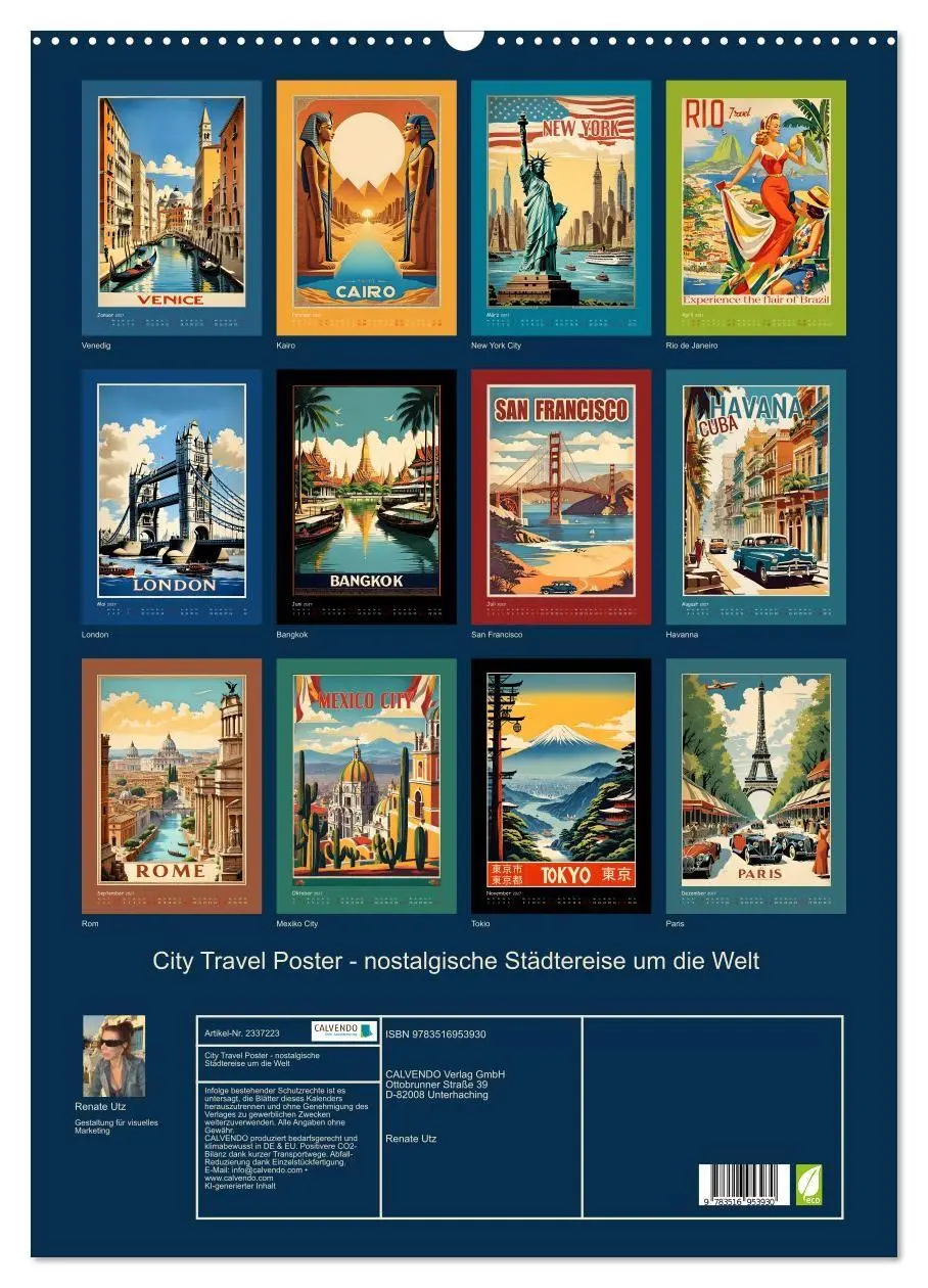 Bild: 9783516953930 | City Travel Poster - nostalgische Städtereise um die Welt...