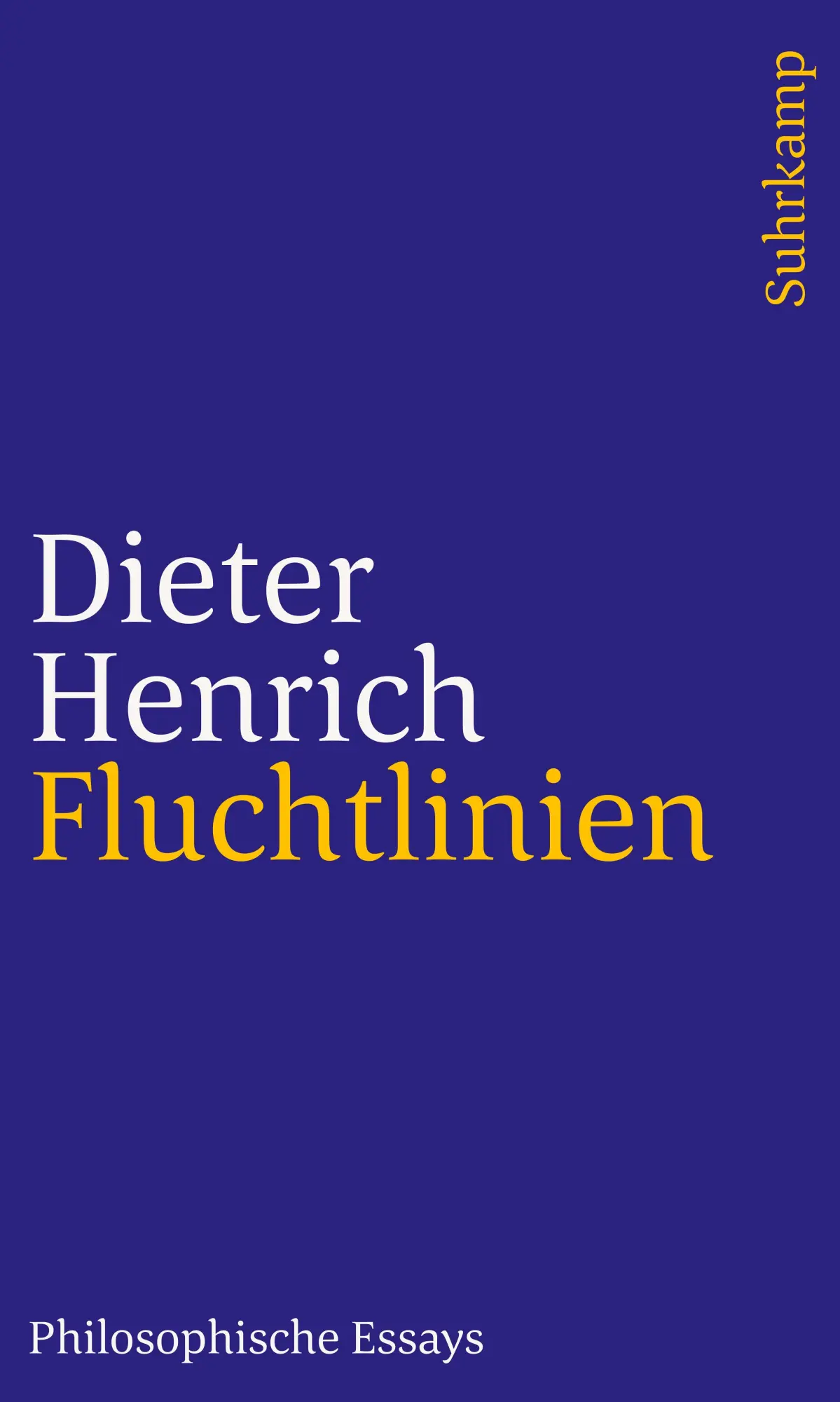 Cover: 9783518243930 | Fluchtlinien | Philosophische Essays | Dieter Henrich | Taschenbuch