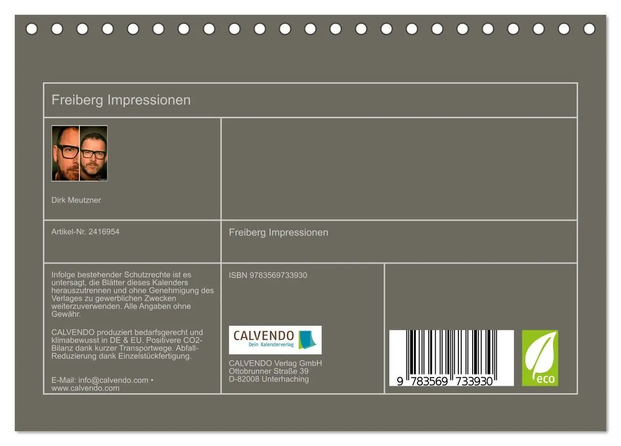 Bild: 9783569733930 | Freiberg Impressionen (Tischkalender 2027 DIN A5 quer), CALVENDO...
