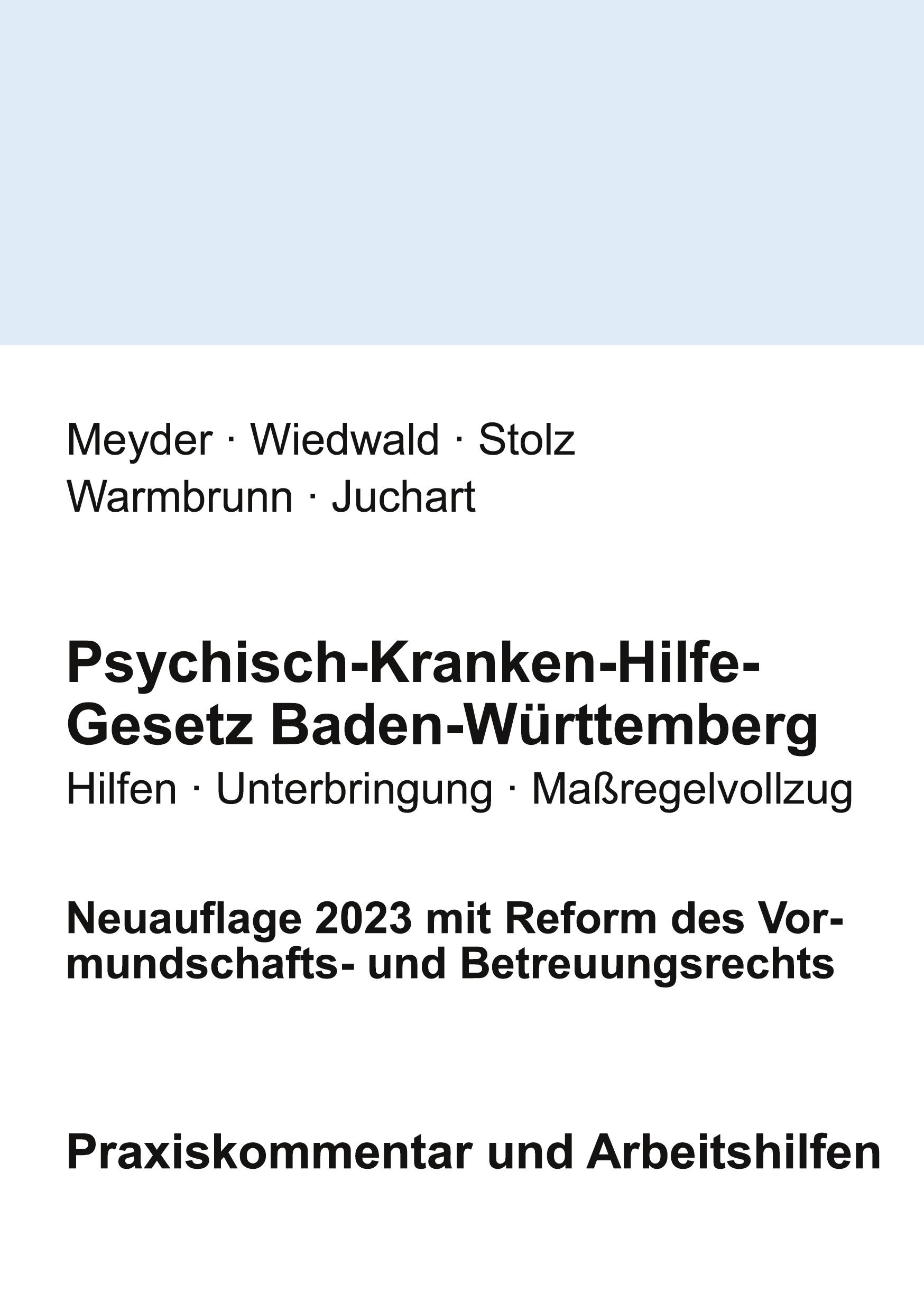 Cover: 9783750423930 | Psychisch-Kranken-Hilfe-Gesetz Baden-Württemberg | Meyder (u. a.)