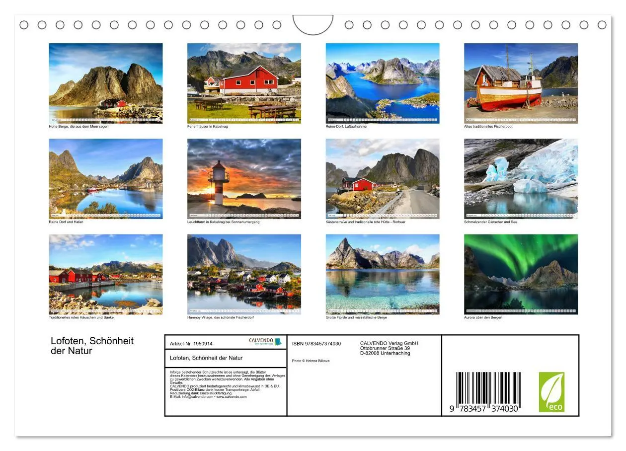 Bild: 9783457374030 | Lofoten, Schönheit der Natur (Wandkalender 2026 DIN A4 quer),...