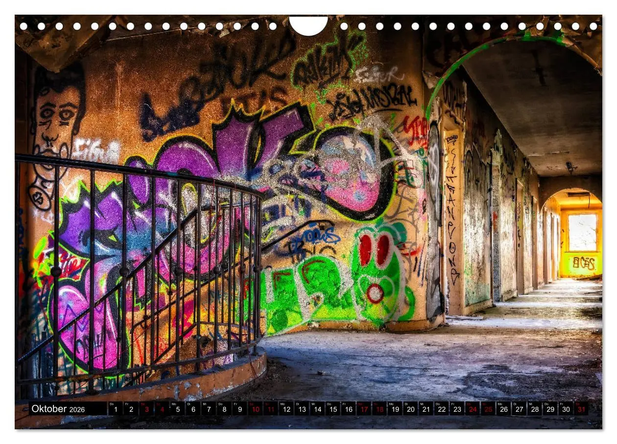 Bild: 9783457824030 | Lost Places Graffiti (Wandkalender 2026 DIN A4 quer), CALVENDO...