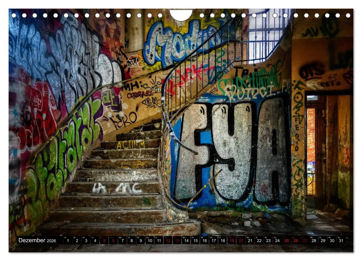 Bild: 9783457824030 | Lost Places Graffiti (Wandkalender 2026 DIN A4 quer), CALVENDO...