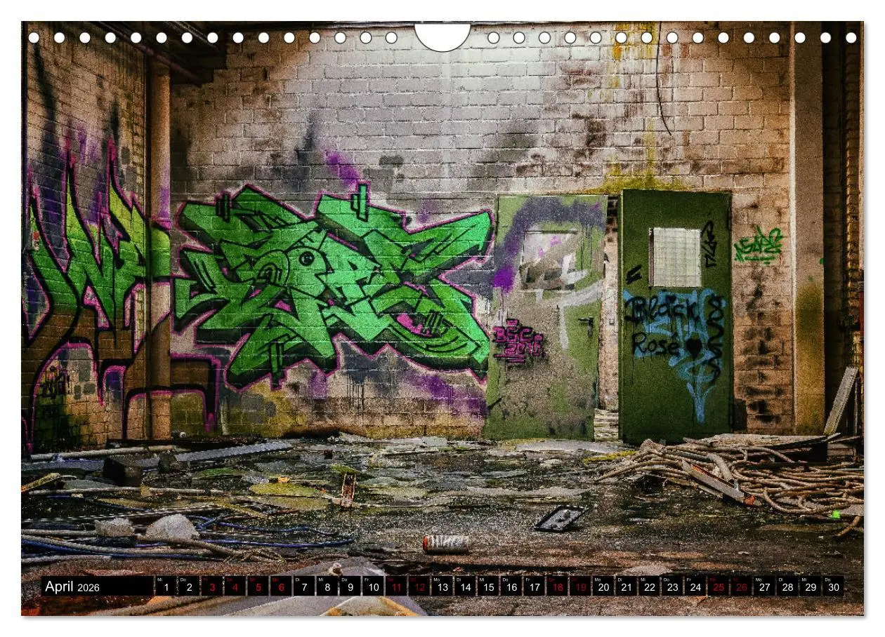 Bild: 9783457824030 | Lost Places Graffiti (Wandkalender 2026 DIN A4 quer), CALVENDO...