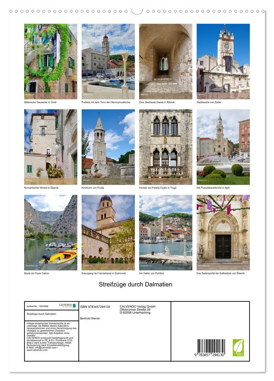 Bild: 9783457294130 | Streifzüge durch Dalmatien (hochwertiger Premium Wandkalender 2026...