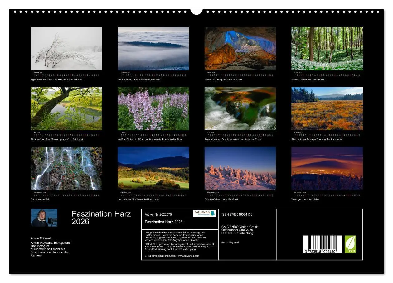 Bild: 9783516074130 | Faszination Harz 2026 (hochwertiger Premium Wandkalender 2026 DIN...