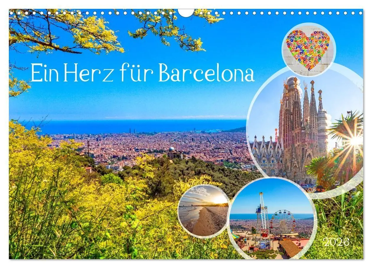 Cover: 9783516694130 | Ein Herz für Barcelona (Wandkalender 2026 DIN A3 quer), CALVENDO...